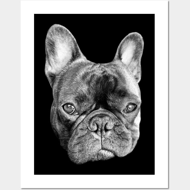 serious french bulldog puppy Wall Art by Teeject